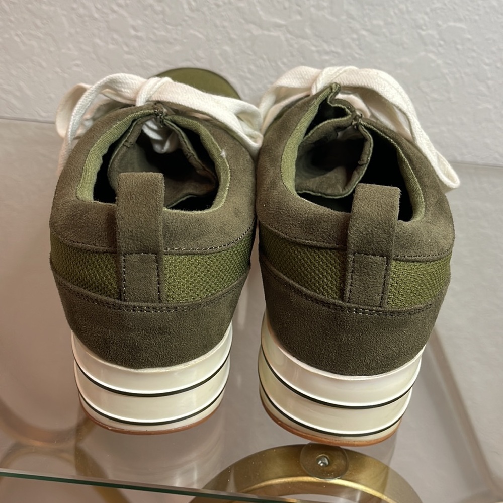 Zara Basic Collection Green Wedge Sneakers - image 3